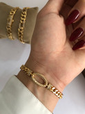 دستبند زنانه زنجیری طرح طلا
